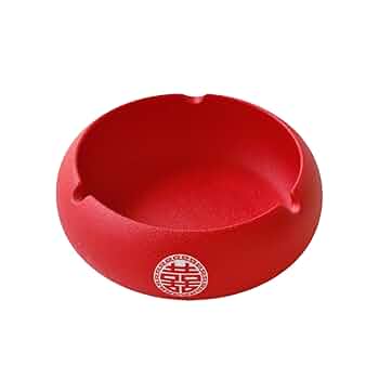 赤楽　灰皿　花器　お茶道具 Amazon.co.jp: 結婚式のための赤いセラミック灰皿、防水性、屋内